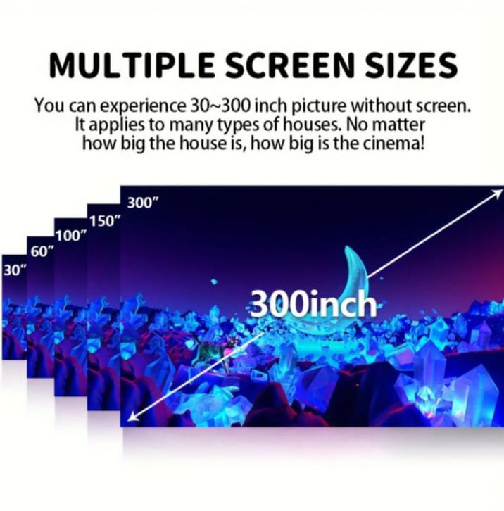 ULTRA HD Android Smart Mini Game Projector, 2.4G Wireless 2 in 1